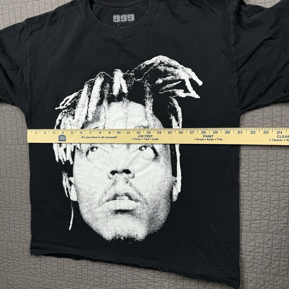 Juice Wrld T Shirt Men Large Black Rap Double Sided Graphic Shadows In My Room - Picture 6 of 9
